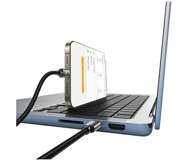 USAMS Kabel U91 60W USB-C do USB-C 1m stalowy - 1569126 - zdjęcie 4